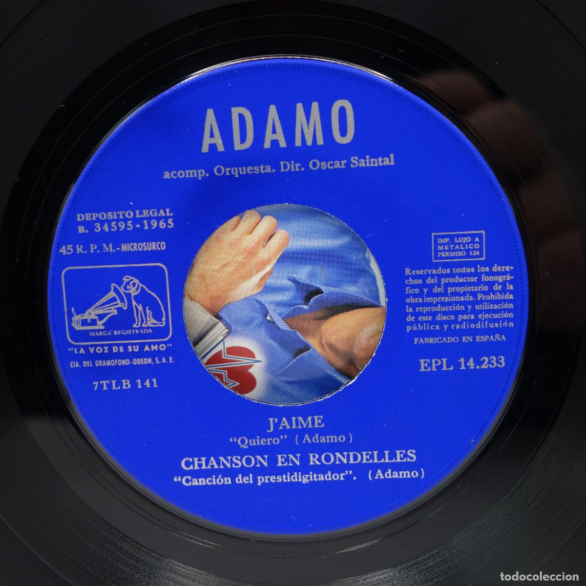 Discos de vinilo: ADAMO - JAIME - CHANSON EN RONDELLES - Foto 7