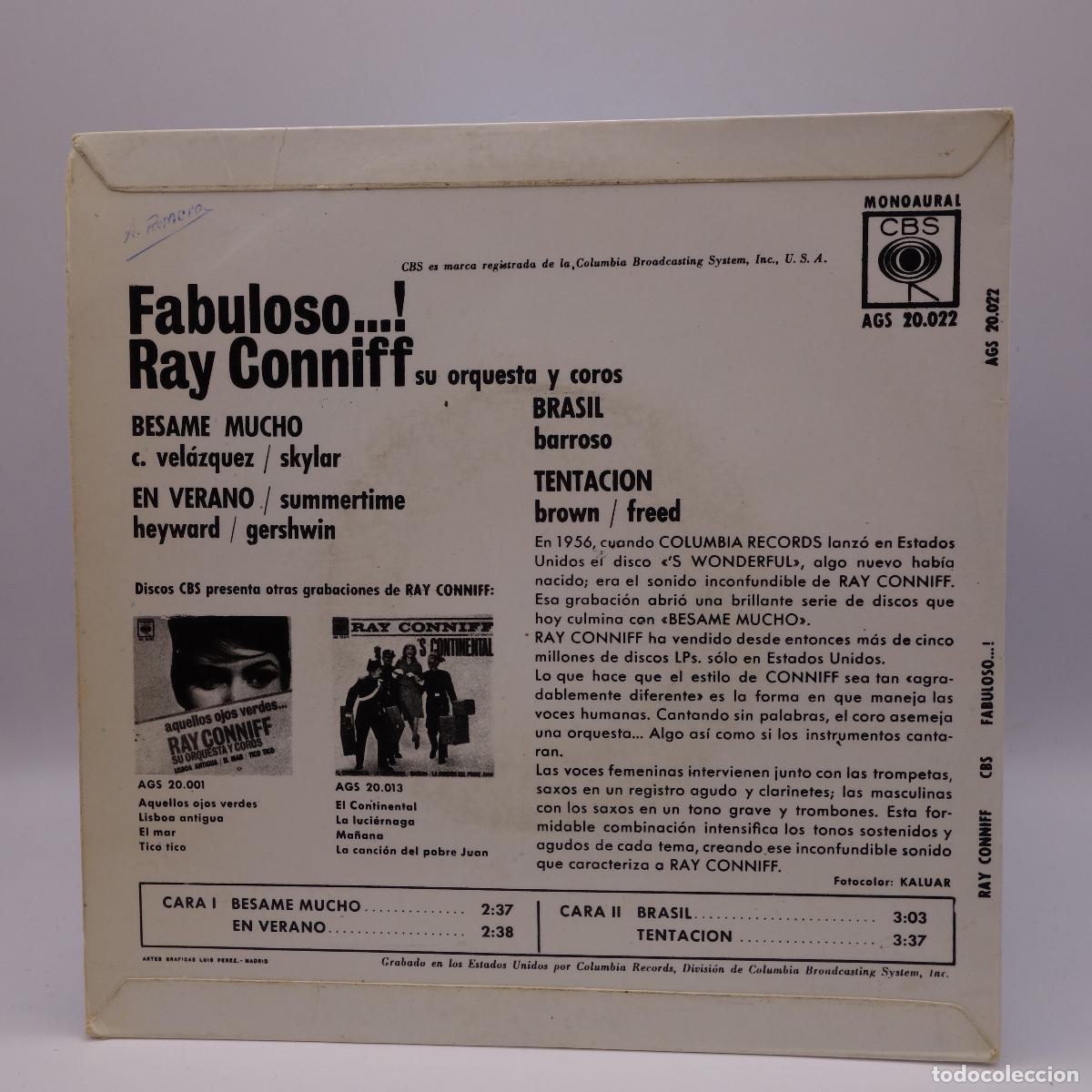 Discos de vinilo: RAY CONNIFF - BESAME MUCHO - Foto 2