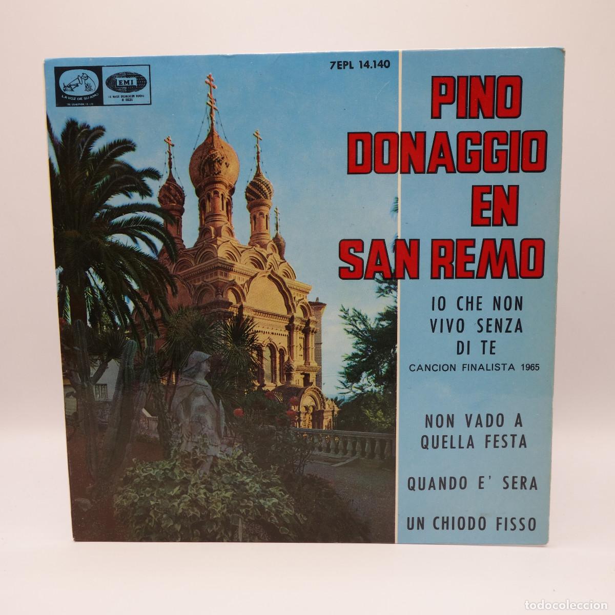 Discos de vinilo: PINO DONAGGIO EN SAN REMO - Foto 1