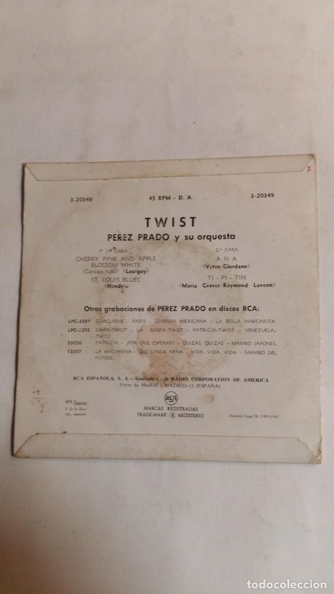 Discos de vinilo: Single, P&eacute;rez Prado y su Orquesta, Twist, RCA - Foto 2