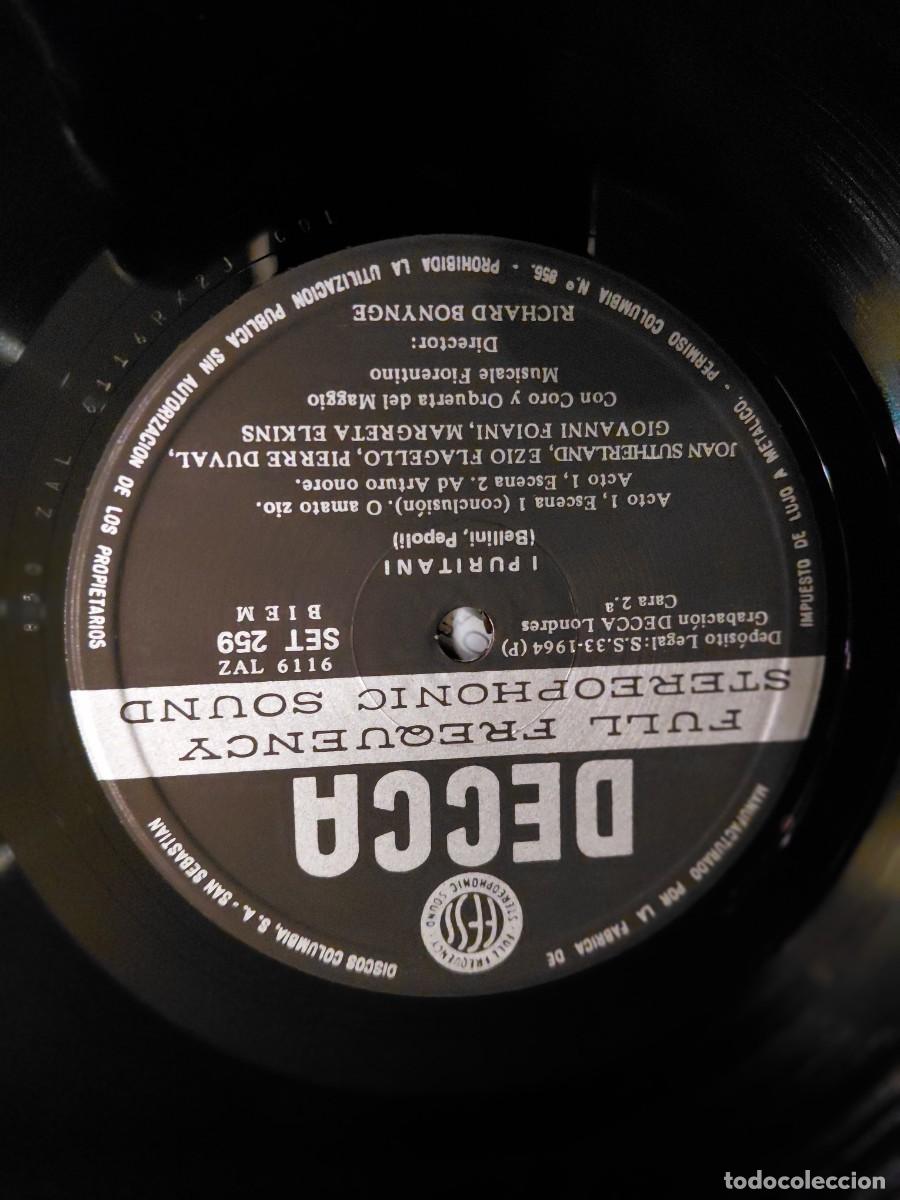 Discos de vinilo: Opera vinilo Il Puritani de Bellini - Foto 3