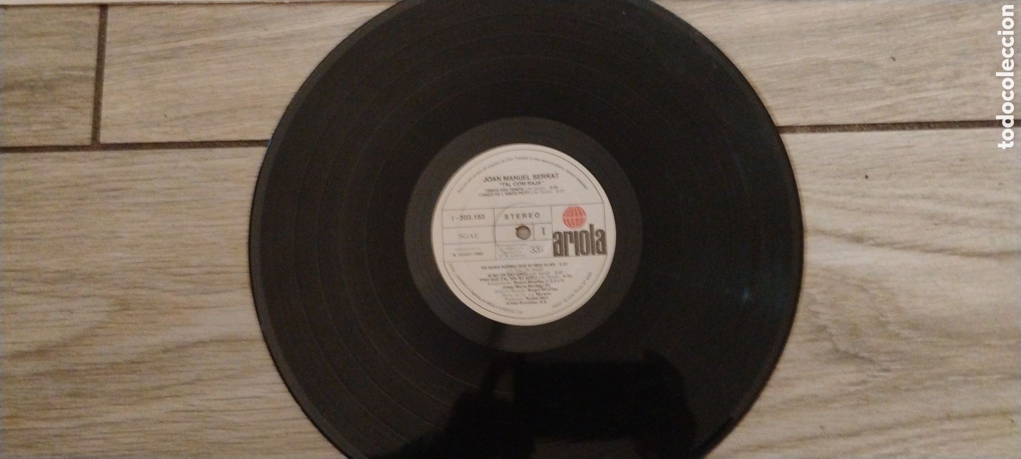 Discos de vinilo: JOAN MANUEL SERRAT-TAL COM RAJA-LP-ARIOLA/SPAIN-IB - Foto 3