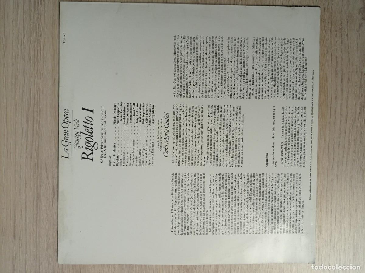 Discos de vinilo: Vinilo Giuseppe Verdi Rigoletto - Foto 2