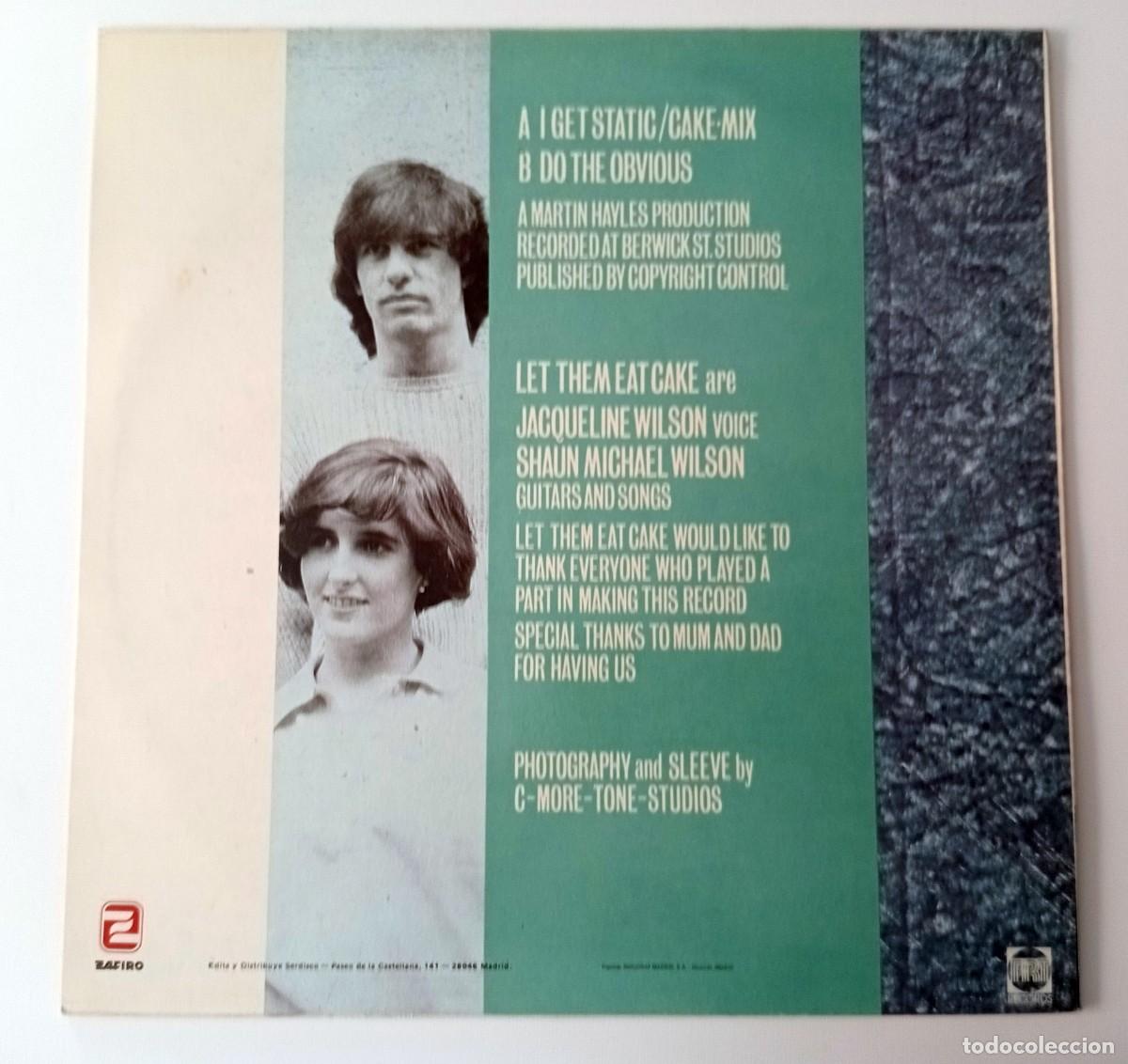 Discos de vinilo: MAXI LP LET THEM EAT CAKE - I GET STATIC - Foto 2