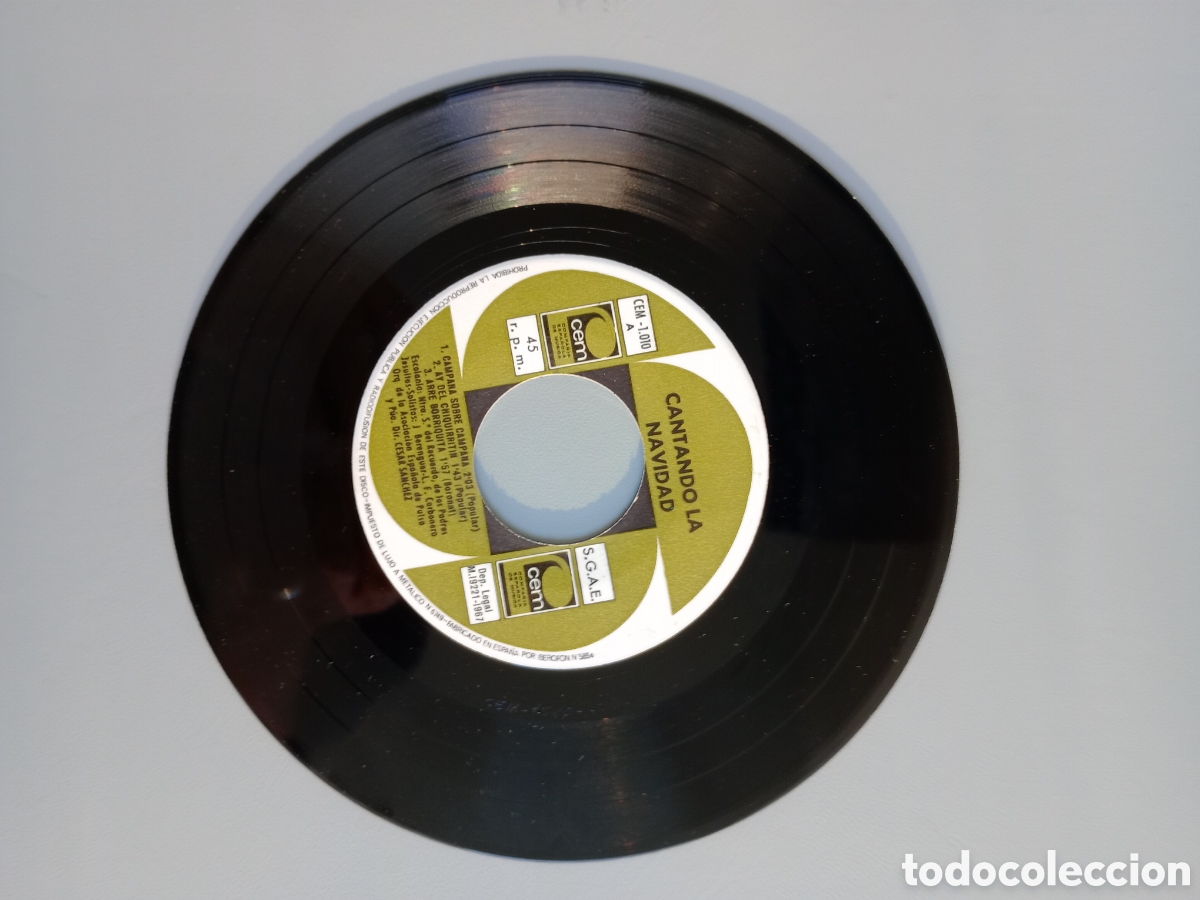 Discos de vinilo: Cantando a la Navidad. Escolan&iacute;a jesuita. EP - Foto 4