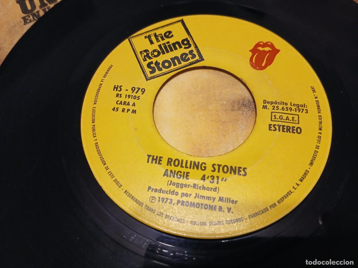 Discos de vinilo: The Rolling Stones &lrm;&ndash; Angie / Silver Train- (1973) single 7&rdquo; - Foto 2