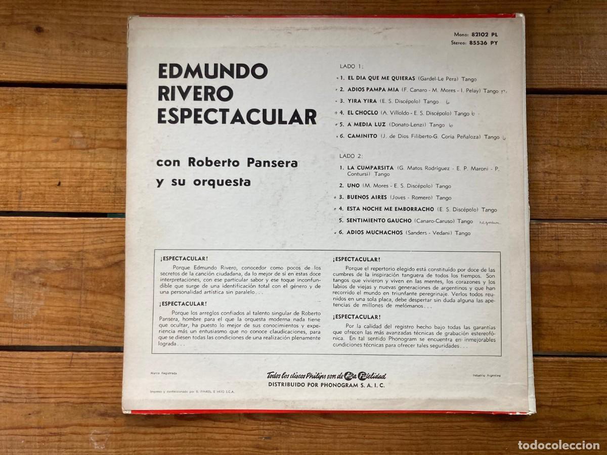 Discos de vinilo: EDMUNDO RIVERO - ESPECTACULAR - Foto 3