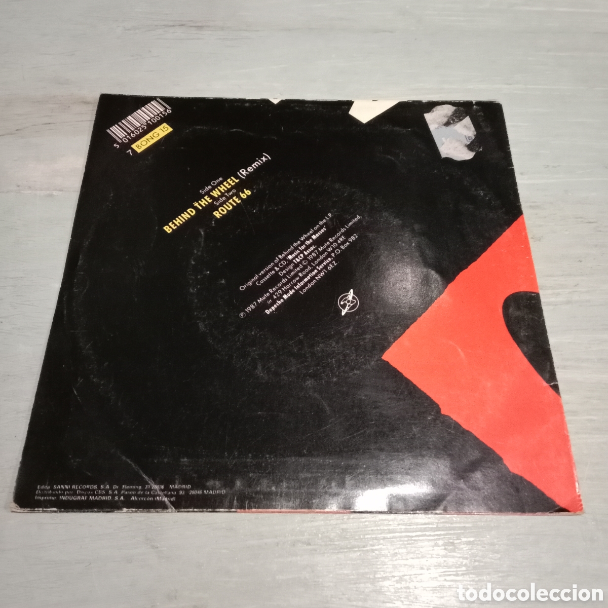 Discos de vinilo: DEPECHE MODE - BEHIND THE WHEEL (REMIX) - SINGLE 7&rdquo; - Foto 2