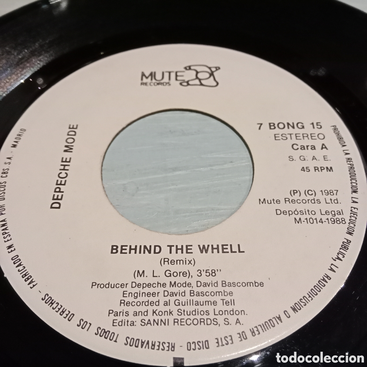 Discos de vinilo: DEPECHE MODE - BEHIND THE WHEEL (REMIX) - SINGLE 7&rdquo; - Foto 3