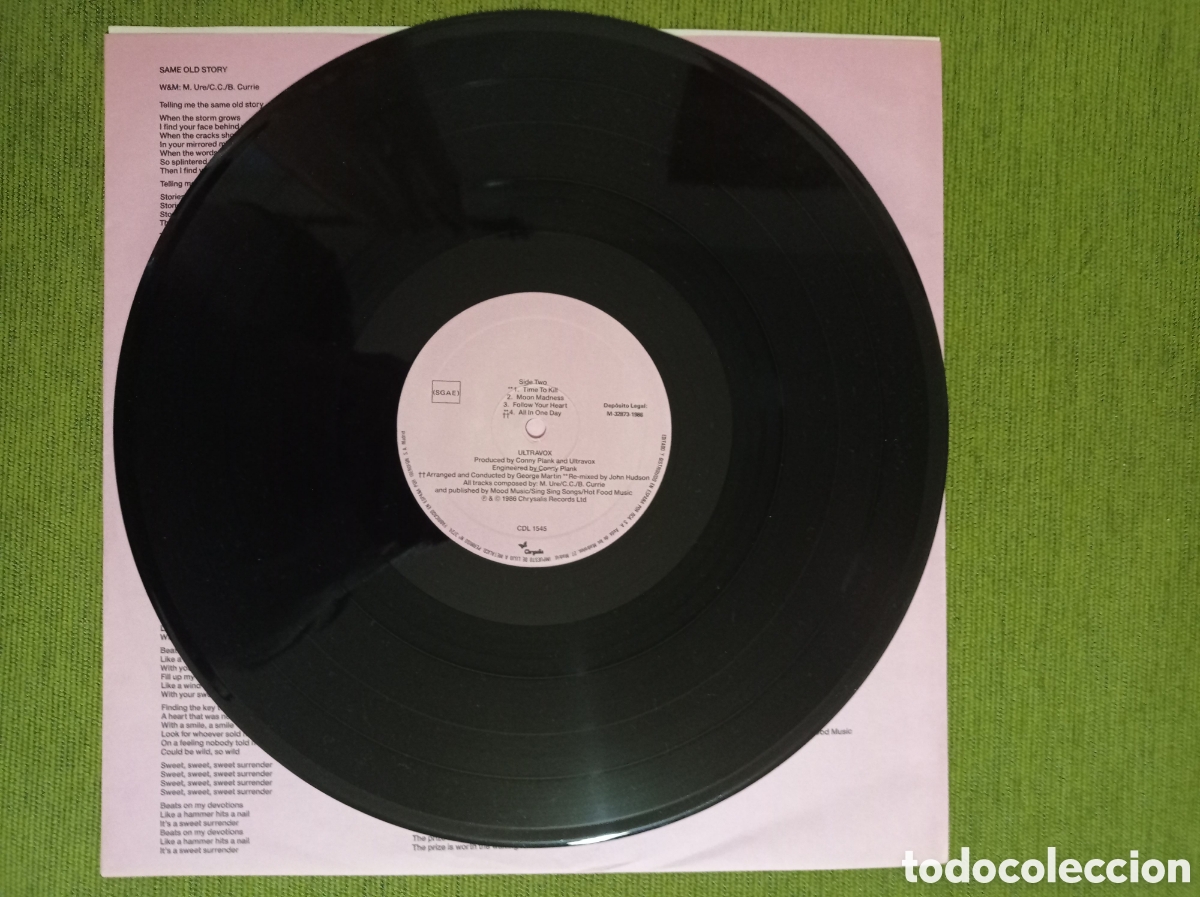 Discos de vinilo: VINILO U-VOX DE ULTRAVOX. 1986 - Foto 7