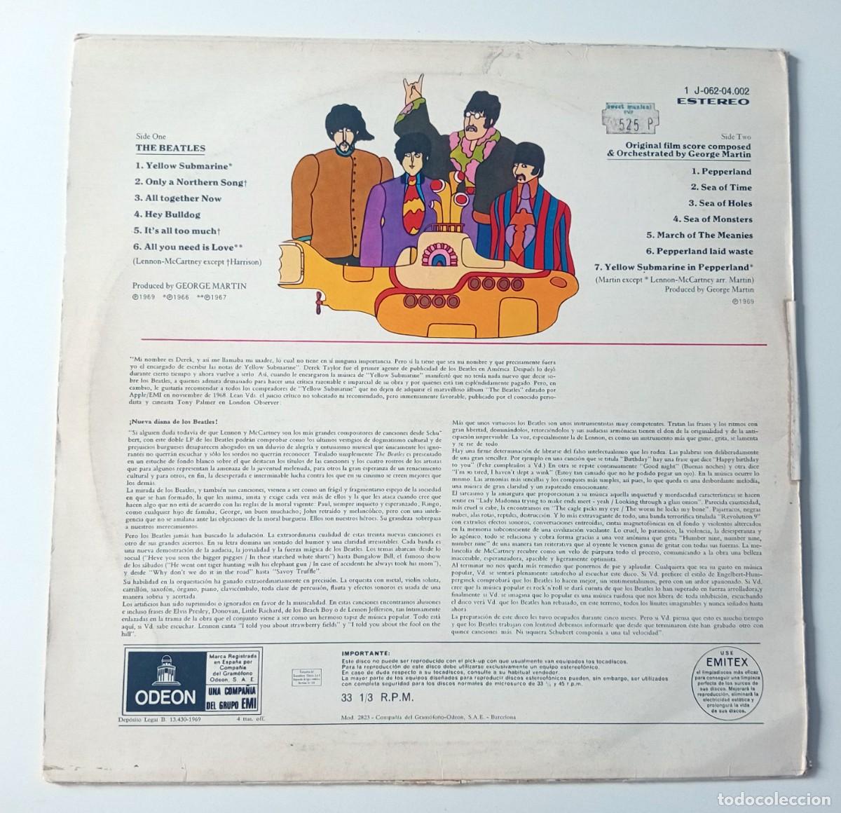 Discos de vinilo: LP THE BEATLES - YELLOW SUBMARINE - Foto 2