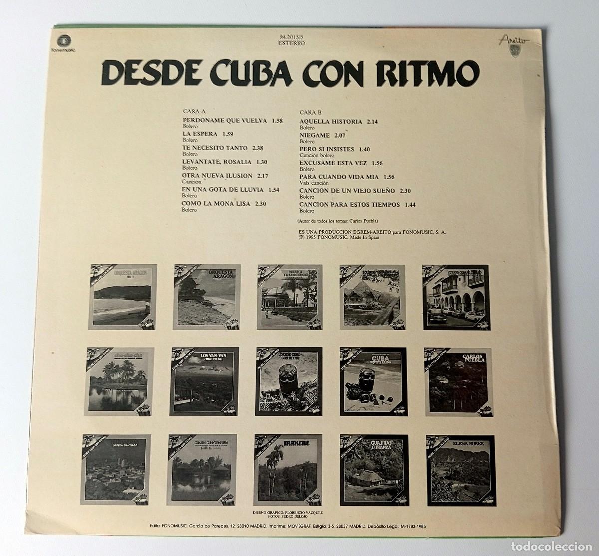 Discos de vinilo: LP CARLOS PUEBLA - DESDE CUBA CON RITMO - Foto 2
