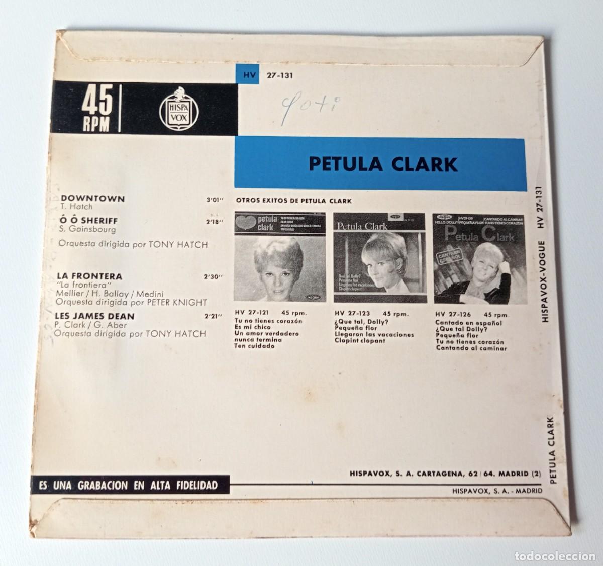 Discos de vinilo: SINGLE PETULA CLARK - DOWNTOWN - Foto 2