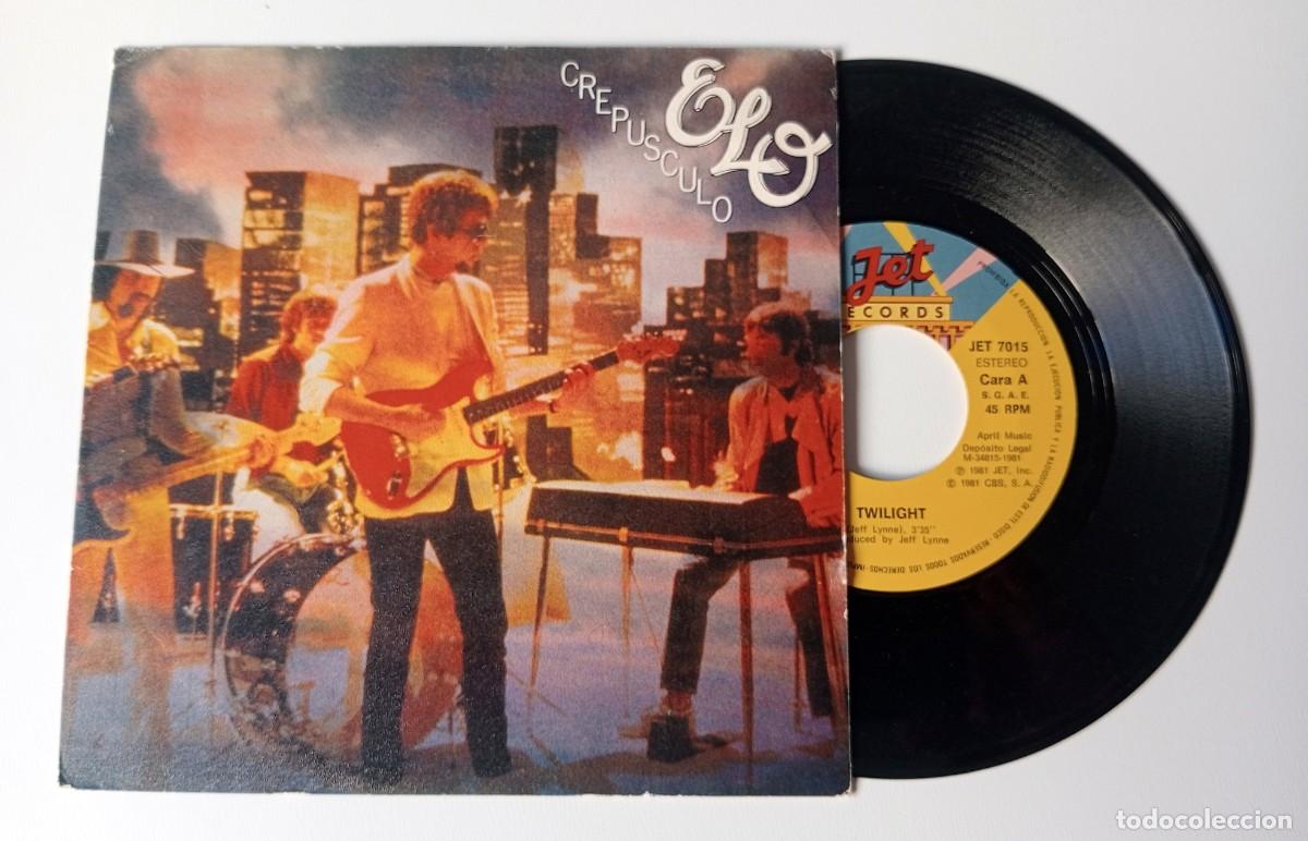 Discos de vinilo: SINGLE E.L.O.( ELECTRIC LIGHT ORCHESTRA) - CREPUSCULO - Foto 1