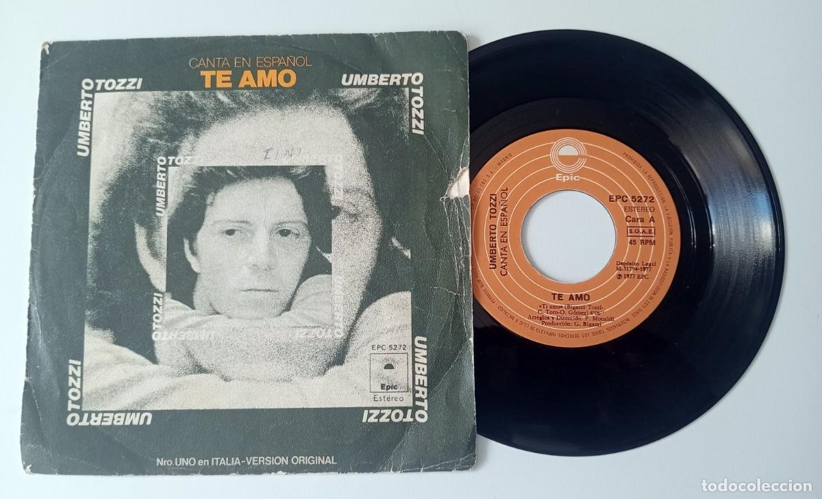 Discos de vinilo: SINGLE UMBERTO TOZZI - TE AMO - Foto 1