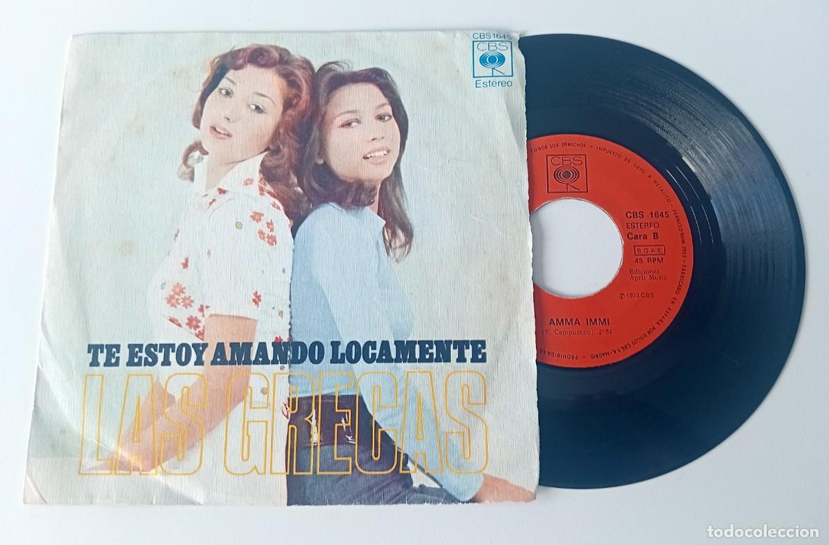 Discos de vinilo: SINGLE LAS GRECAS - TE ESTOY AMANDO LOCAMENTE - Foto 1