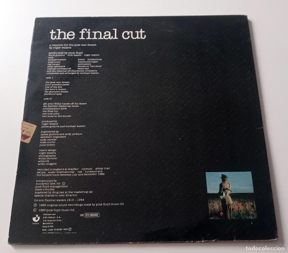 Discos de vinilo: LP PINK FLOYD - THE FINAL CUT - Foto 2