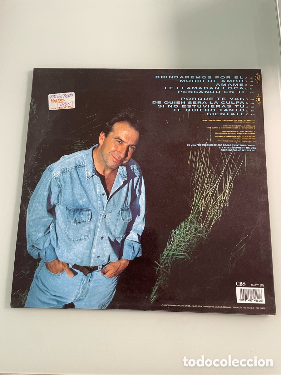 Discos de vinilo: Disco de vinilo. Perales. A mis amigos. CBS 1990 - Foto 2