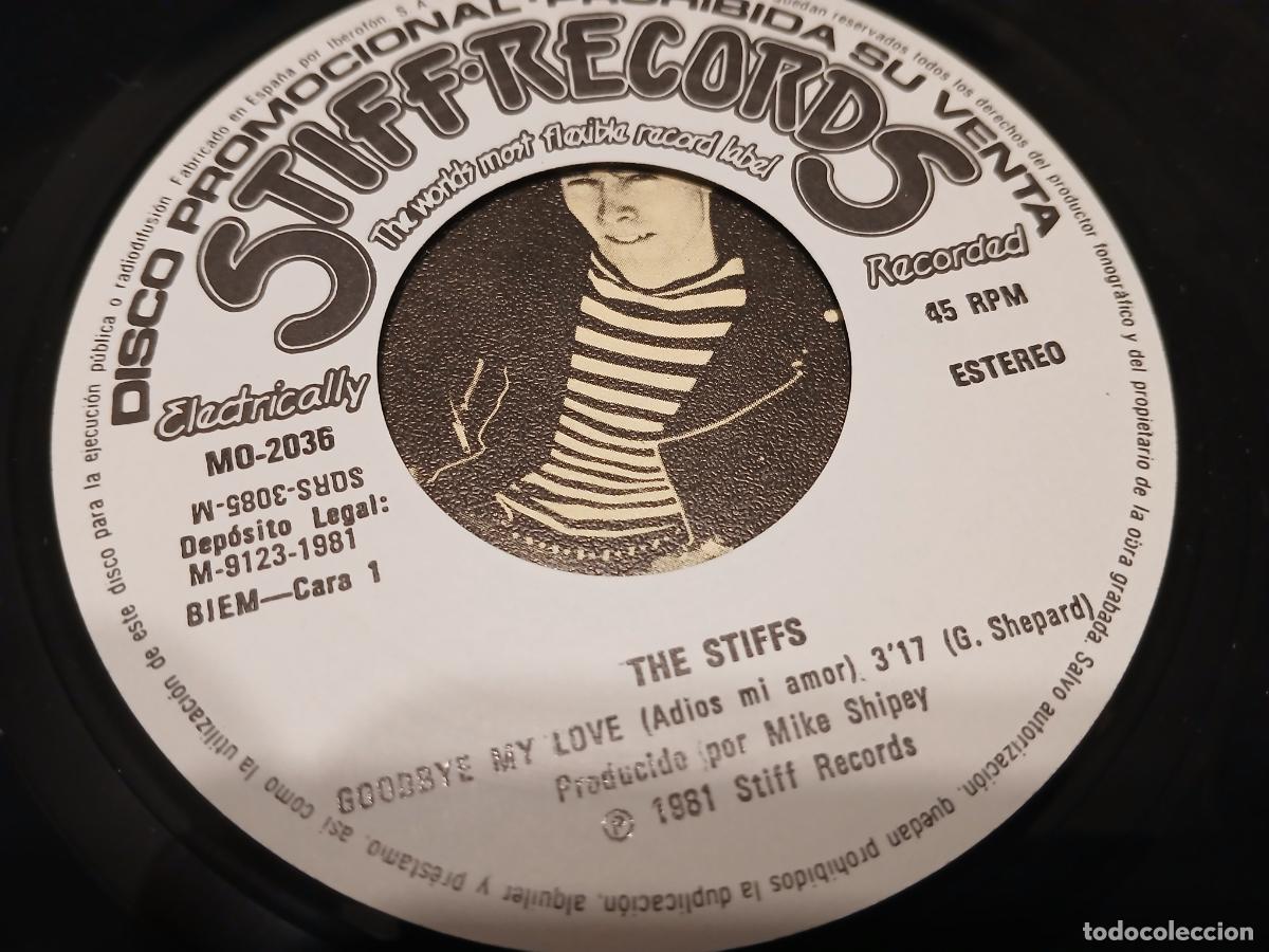 Discos de vinilo: The Stiffs &lrm;&ndash; Goodbye My Love- (1981) single 7&rdquo; - Foto 3