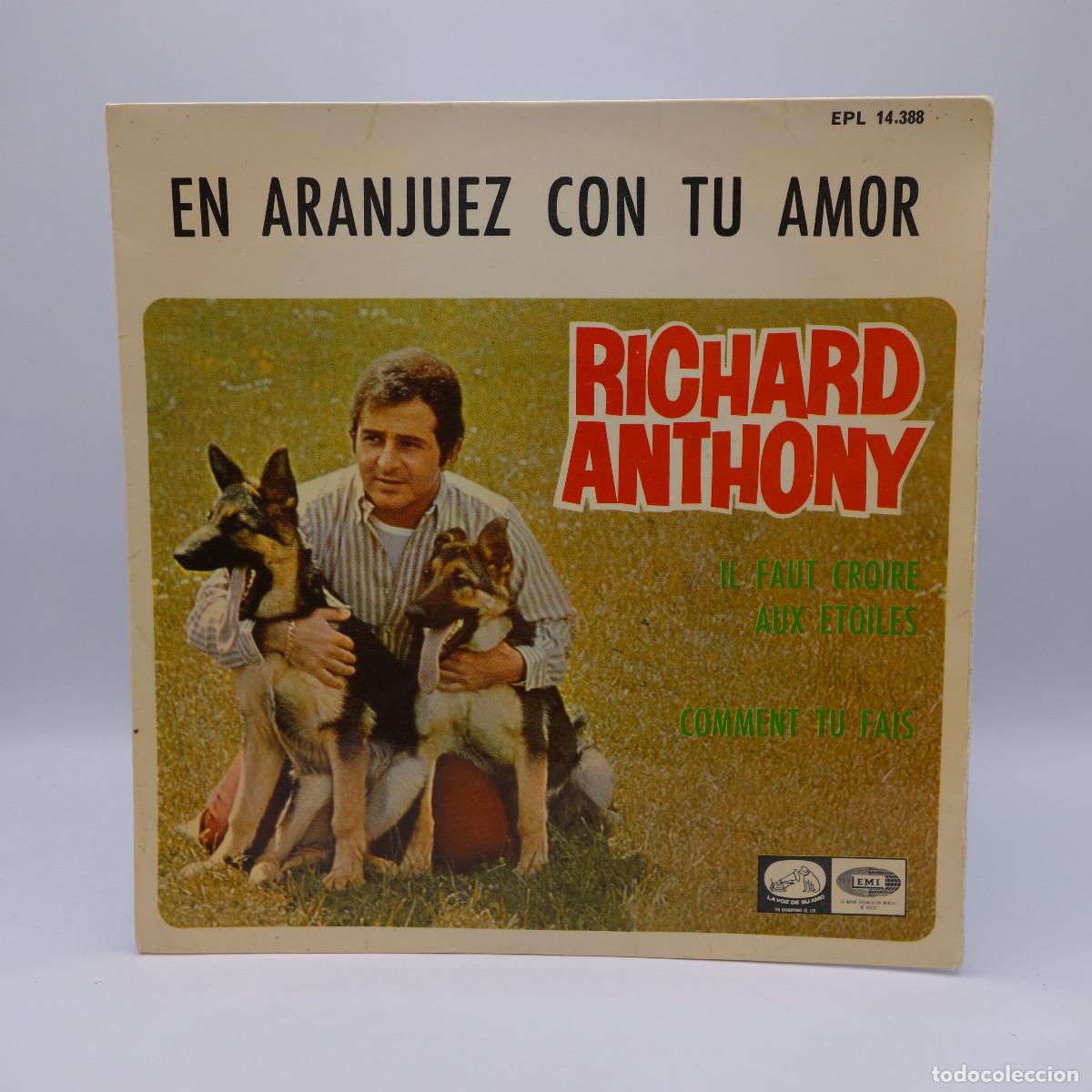 Discos de vinilo: RICHARD ANTHONY - EN ARANJUEZ CON TU AMOR - Foto 1