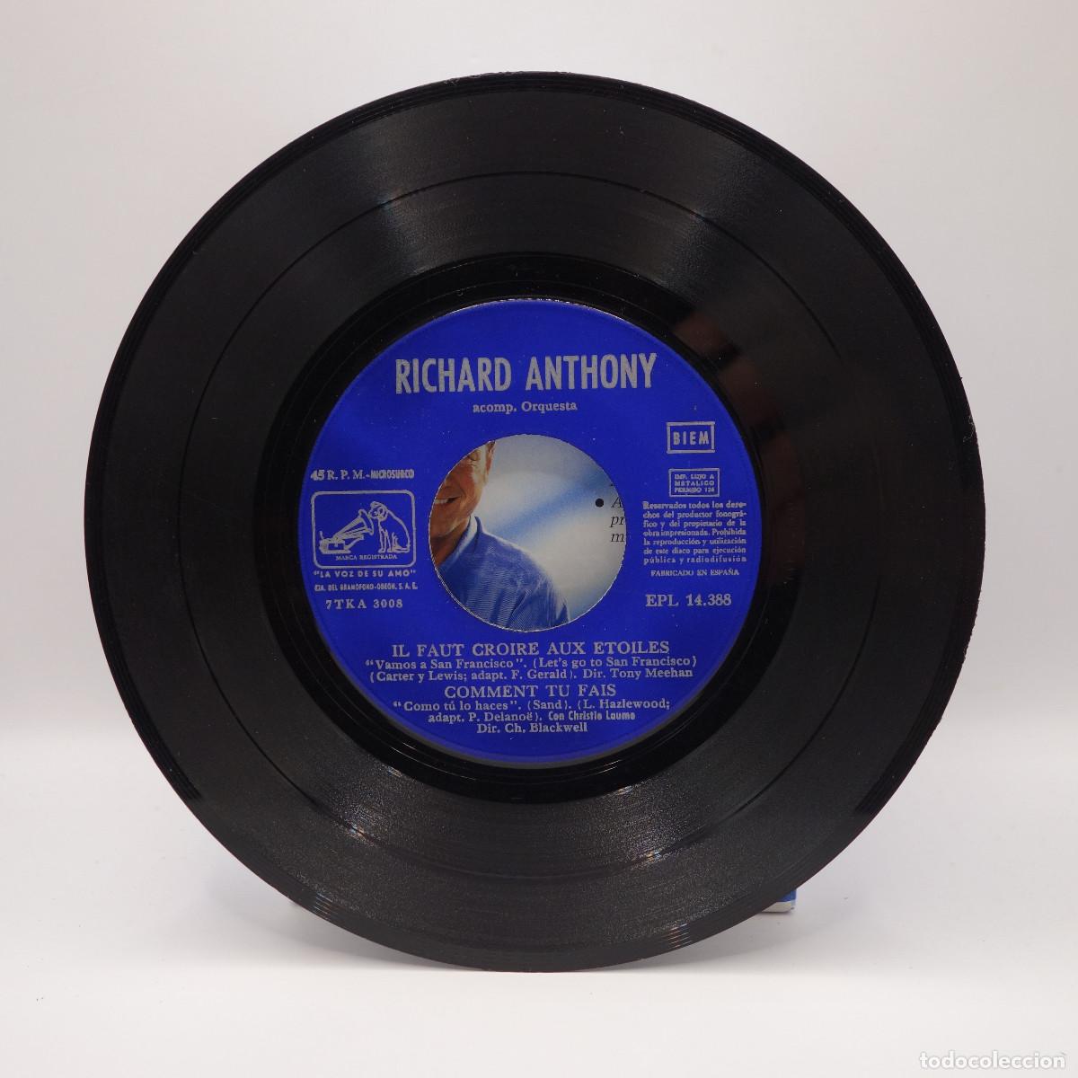 Discos de vinilo: RICHARD ANTHONY - EN ARANJUEZ CON TU AMOR - Foto 3