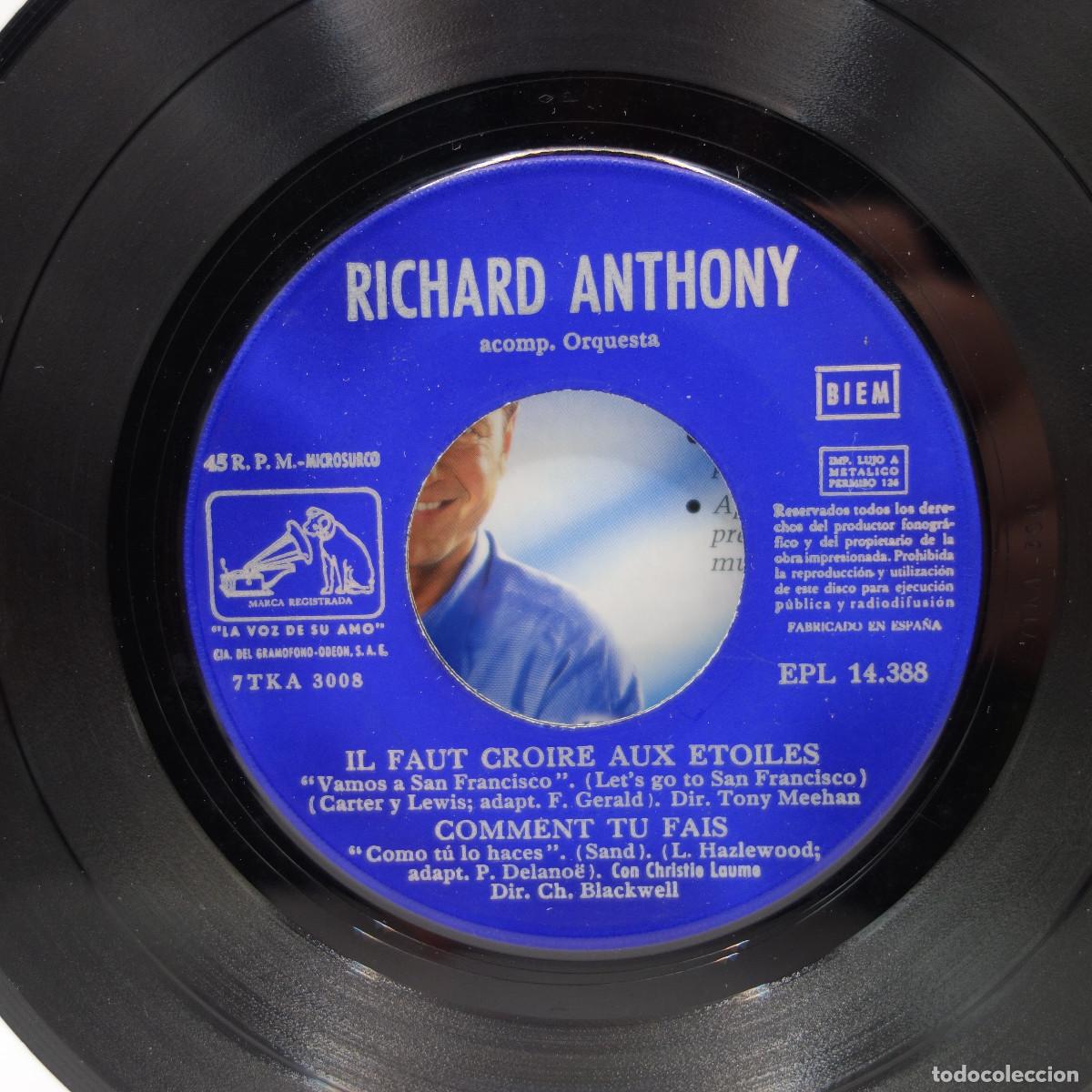 Discos de vinilo: RICHARD ANTHONY - EN ARANJUEZ CON TU AMOR - Foto 4