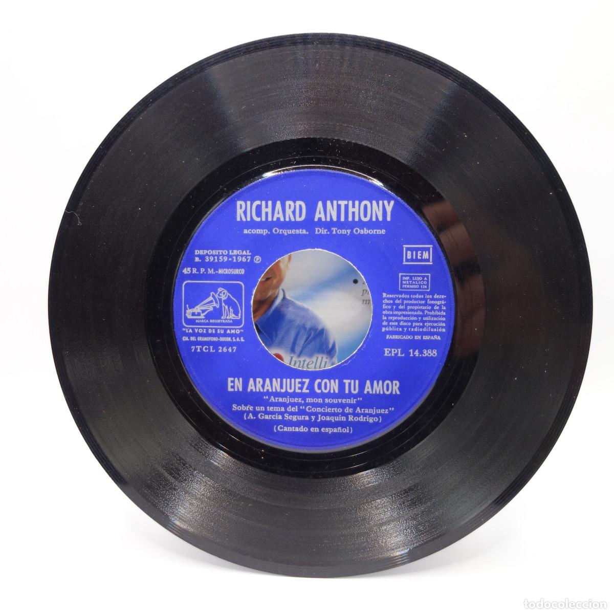 Discos de vinilo: RICHARD ANTHONY - EN ARANJUEZ CON TU AMOR - Foto 5