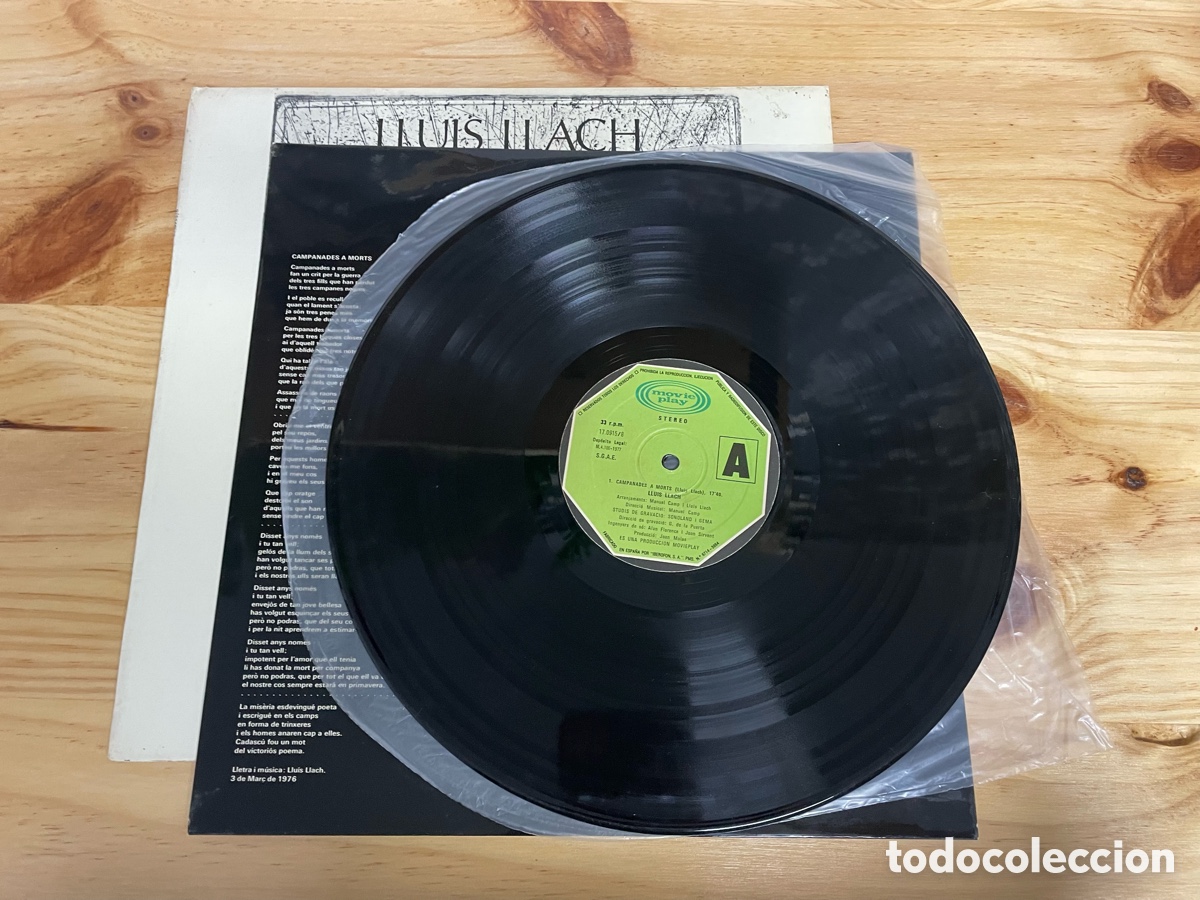 Discos de vinilo: Disco de vinilo. Viatge A Itaca. Lluis Llach 1975 - Foto 2