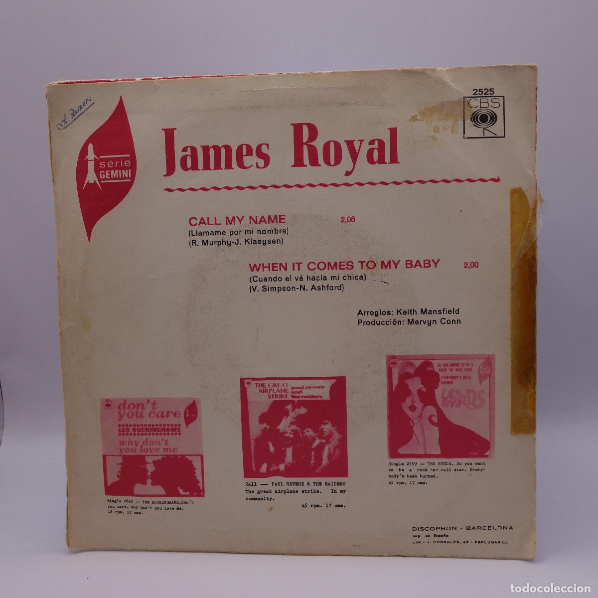 Discos de vinilo: JAMES ROYAL - CALL MY NAME - Foto 4