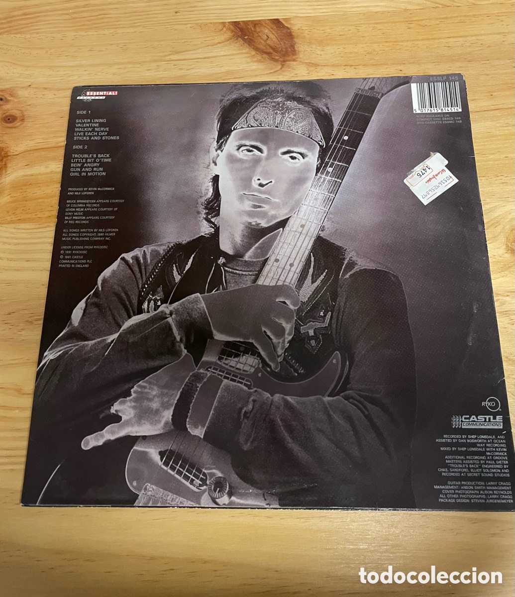 Discos de vinilo: Disco de vinilo. Nils Lofgren. Silver lining. Essential - Foto 4