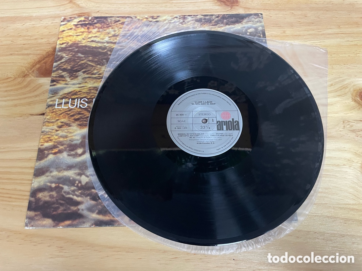 Discos de vinilo: Disco de vinilo. Lluis Llach: El Meu Amic El Mar. Ariola 1978 - Foto 8