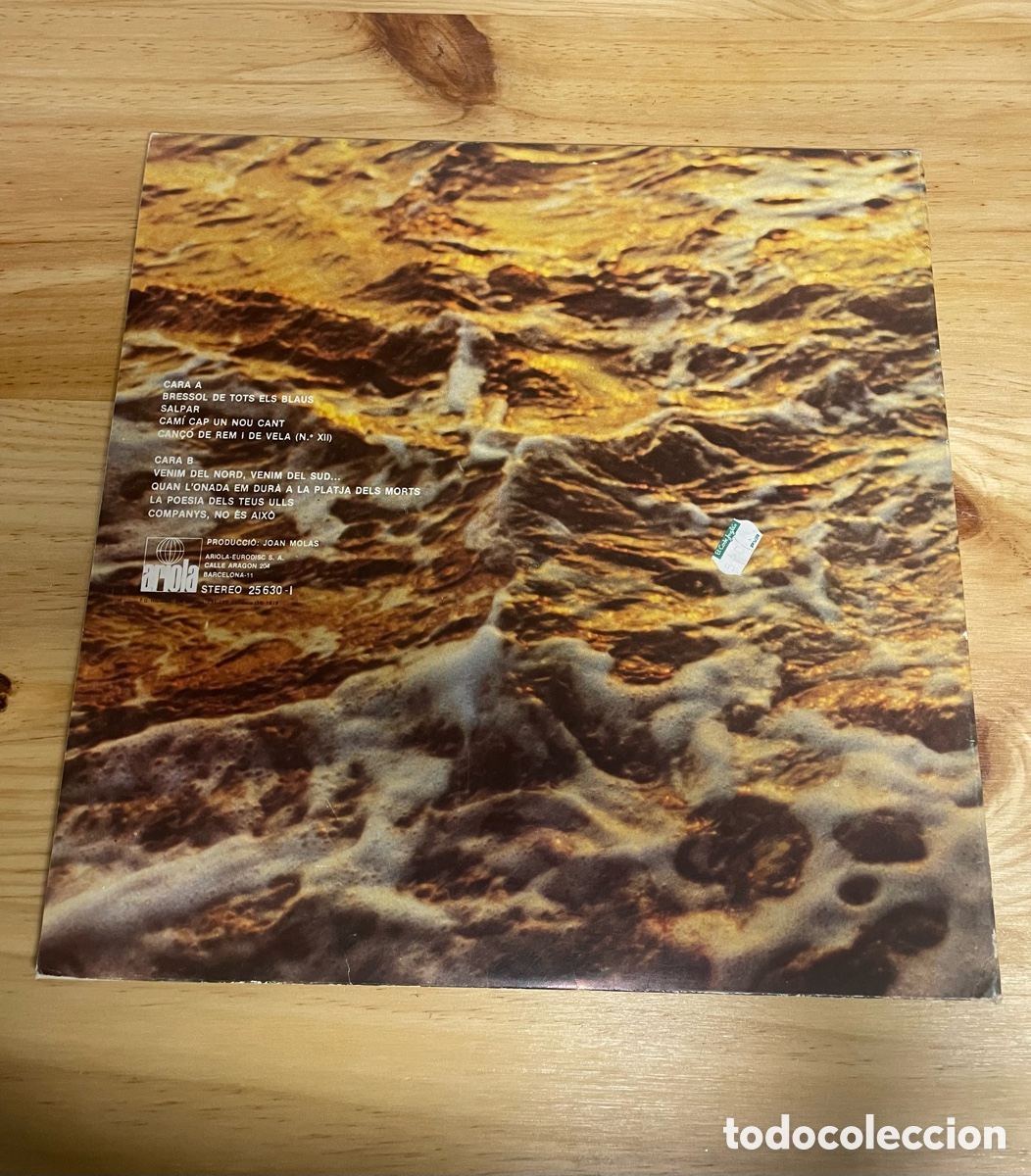 Discos de vinilo: Disco de vinilo. Lluis Llach: El Meu Amic El Mar. Ariola 1978 - Foto 9