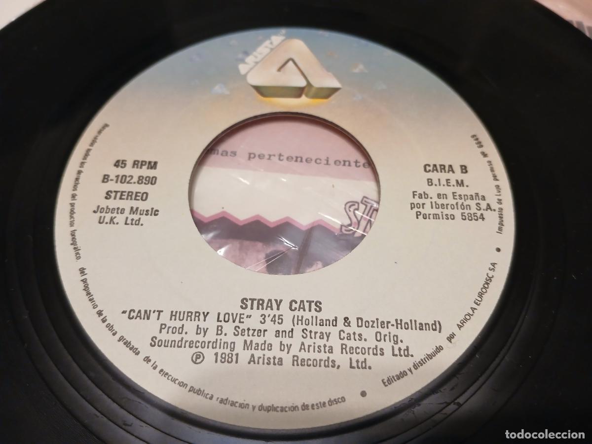Discos de vinilo: Stray Cats &lrm;&ndash; Rock This Town- (1981) single 7&rdquo; - Foto 2