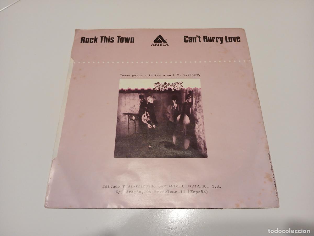 Discos de vinilo: Stray Cats &lrm;&ndash; Rock This Town- (1981) single 7&rdquo; - Foto 5