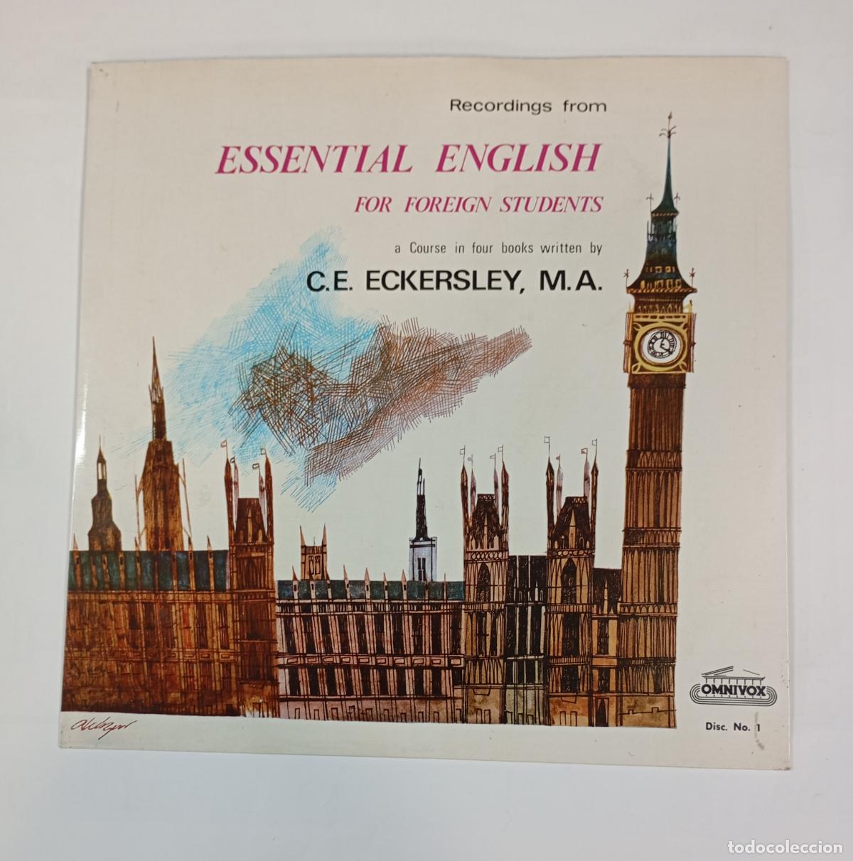 Discos de vinilo: ESSENTIAL ENGLISH FOR FOREIGN STUDENTS. C.E. ECKERSLEY. LP. TDKDA74 - Foto 1