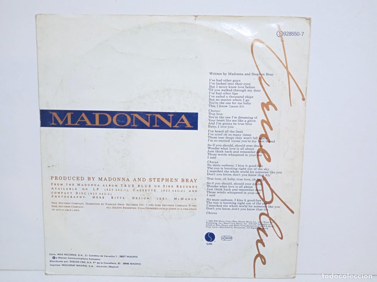 Discos de vinilo: Madonna - True Blue - Single - 1986 - Foto 2