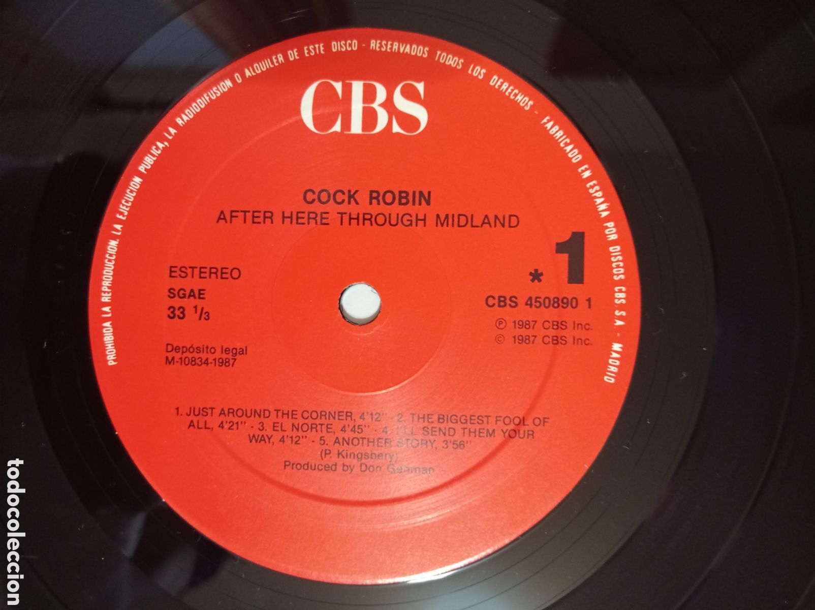Discos de vinilo: VINILO DE COCK ROBIN - AFTER HERE THROUGH MIDLAND - Foto 3
