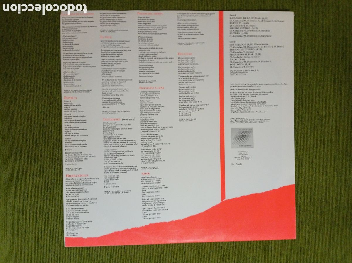 Discos de vinilo: VINILO DE COMPLICES - LA DANZA DE LA CIUDAD - Foto 3