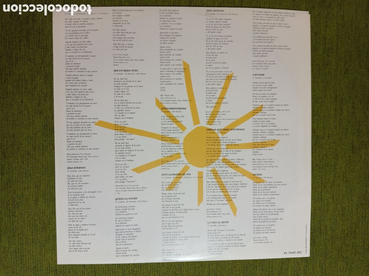 Discos de vinilo: VINILO DE COMPLICES - ESTA LLORANDO EL SOL - Foto 4