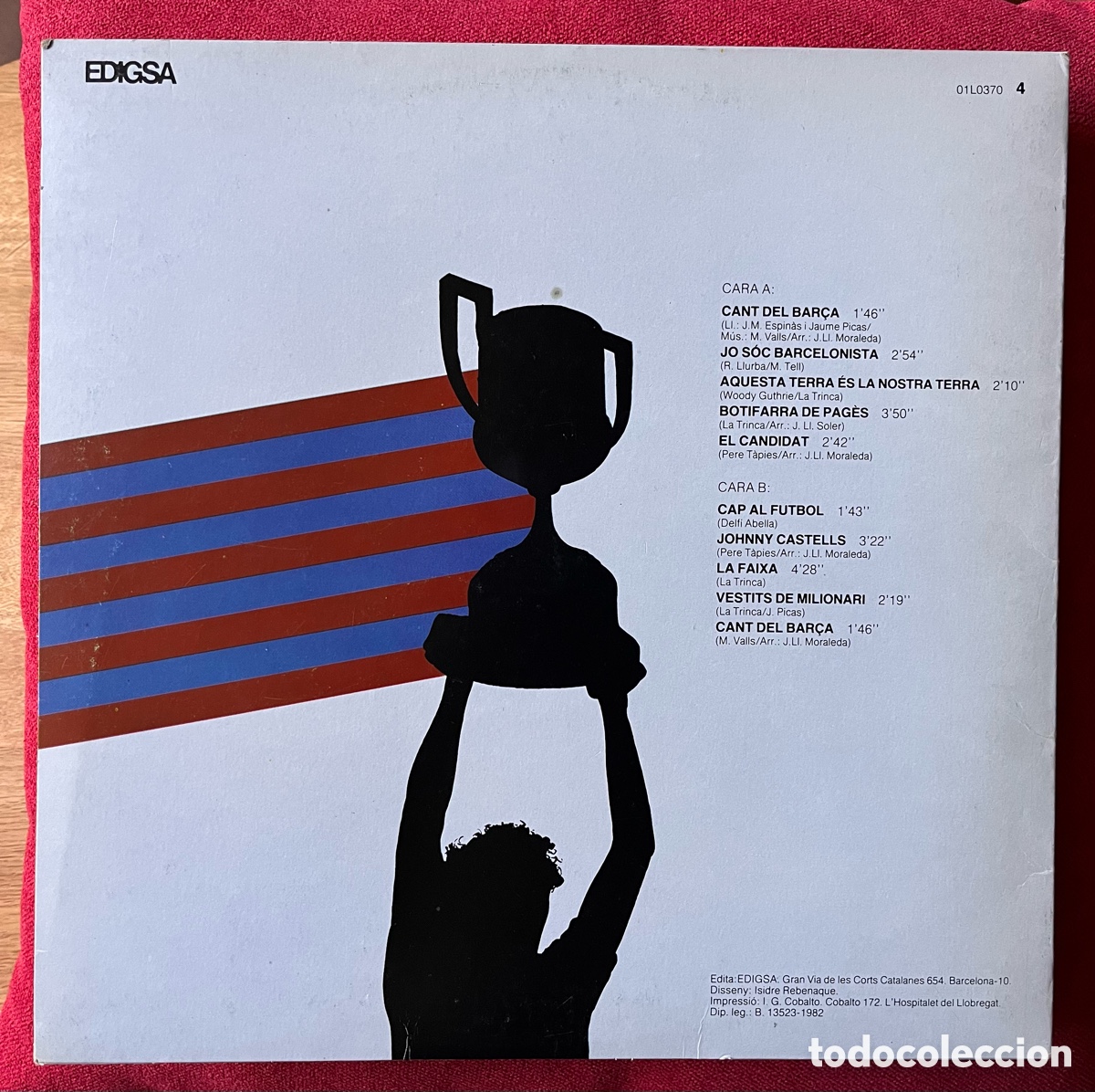 Discos de vinilo: CANT DEL BAR&Ccedil;A - LP - HIMNE OFICIAL DEL BAR&Ccedil;A - Foto 2