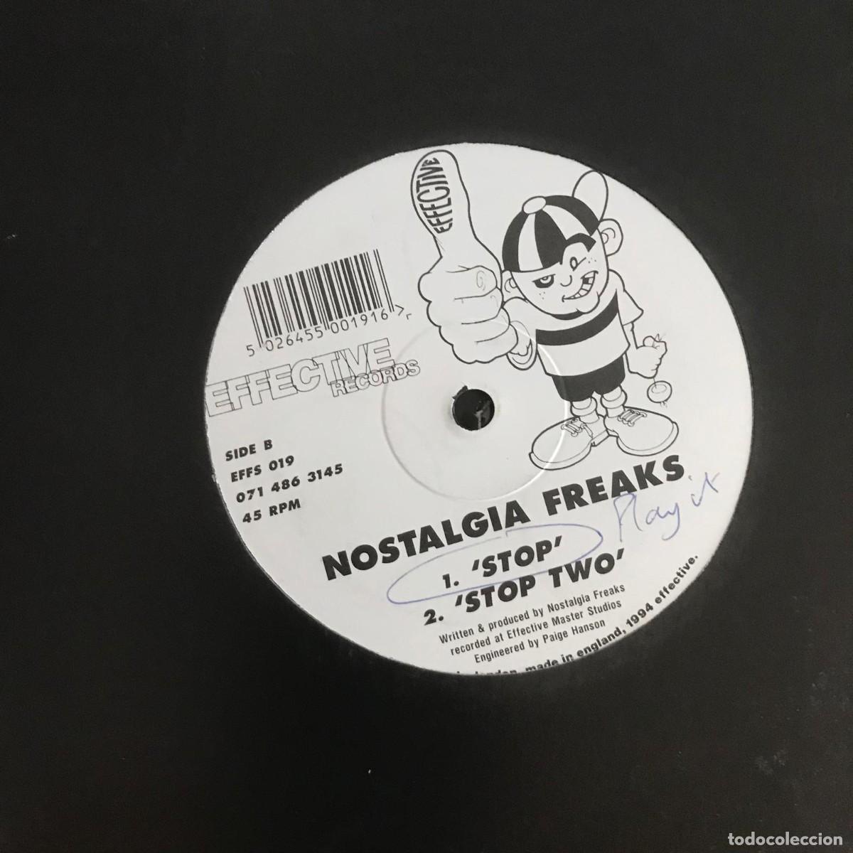 Discos de vinilo: NOSTALGIA FREAKS - BEAT BEAT - 12&rdquo; MAXISINGLE EFFECTIVE 1994 - Foto 1