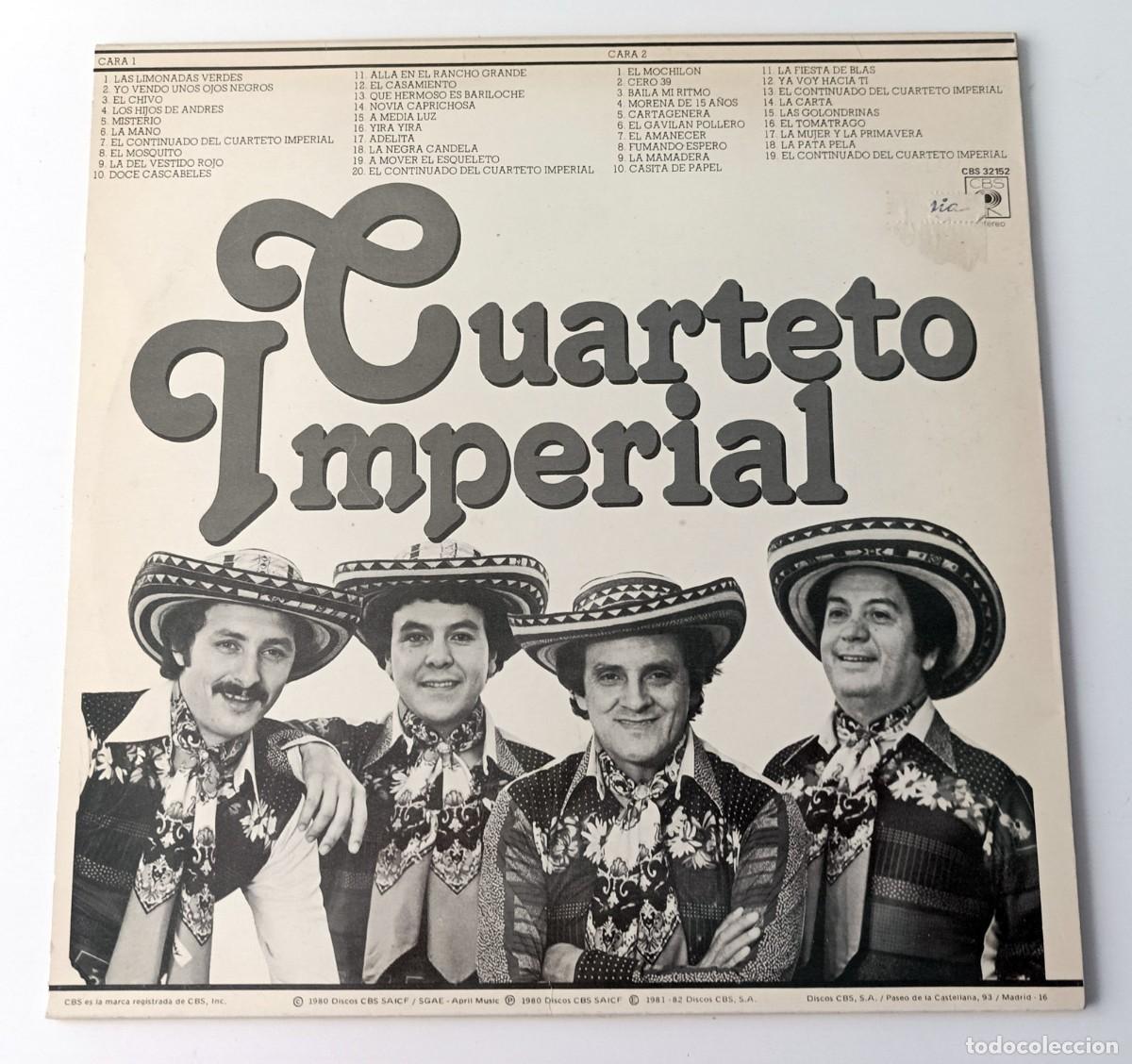 Discos de vinilo: LP MAS CONTINUADOS CON EL CUARTETO IMPERIAL - Foto 2