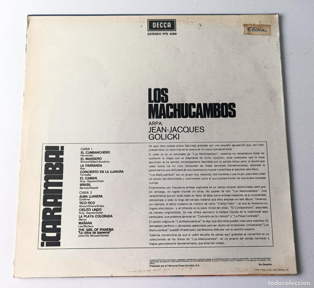 Discos de vinilo: LP LOS MACHUCAMBOS - CARAMBA! - Foto 2