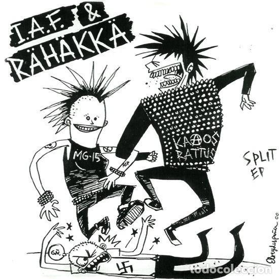 Discos de vinilo: I.A.F. & R&auml;h&auml;kk&auml; &ndash; Split EP - - Foto 1