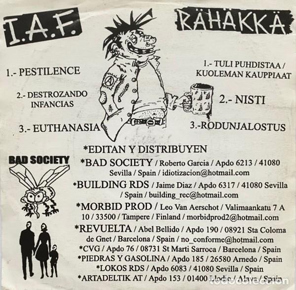 Discos de vinilo: I.A.F. & R&auml;h&auml;kk&auml; &ndash; Split EP - - Foto 2