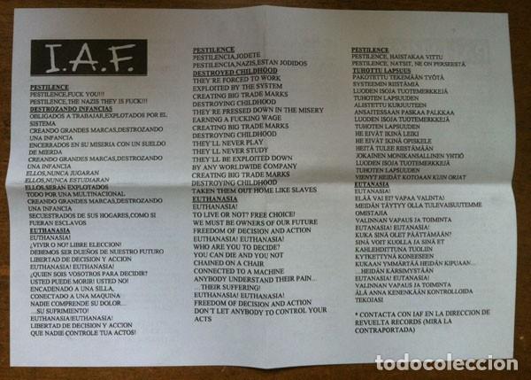 Discos de vinilo: I.A.F. & R&auml;h&auml;kk&auml; &ndash; Split EP - - Foto 5