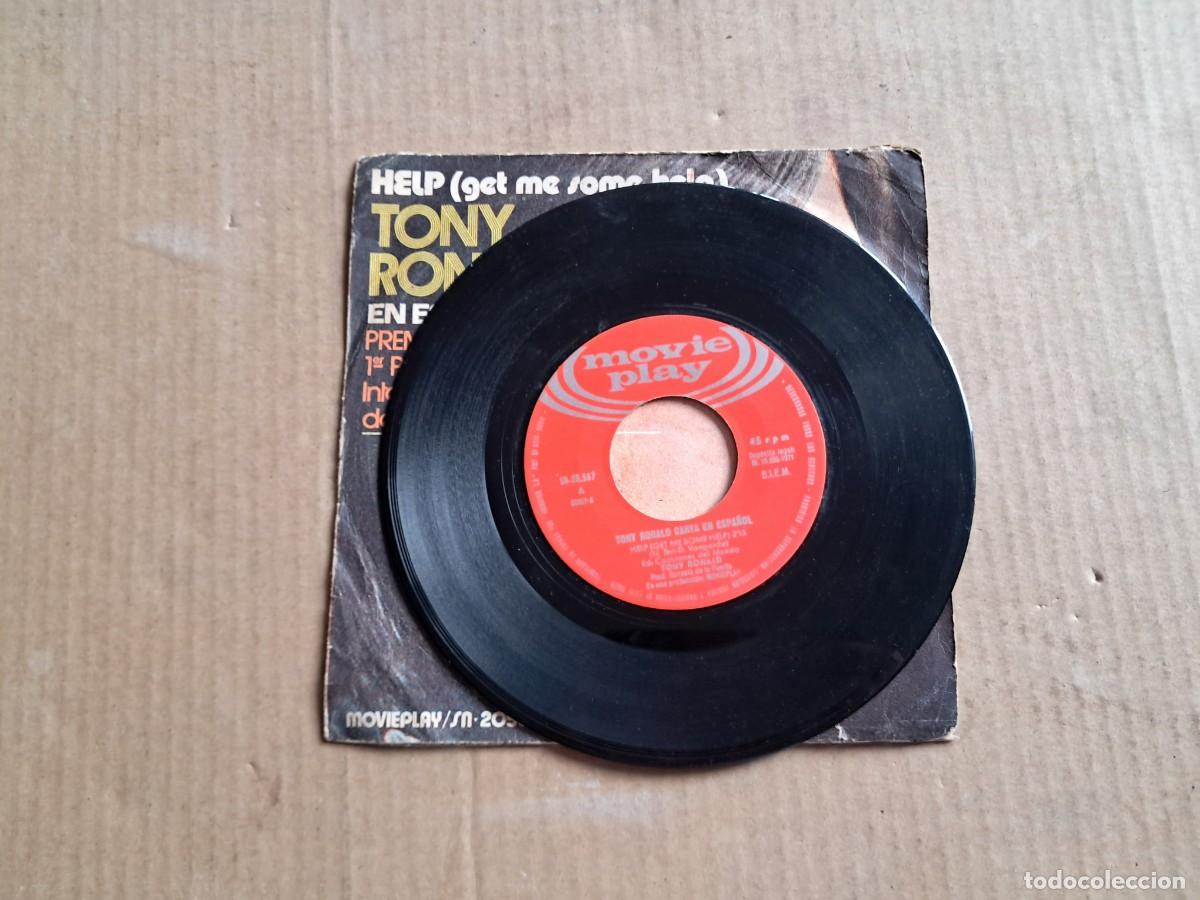 Discos de vinilo: TONY RONALD - HELP SINGLE 1971 - Foto 2