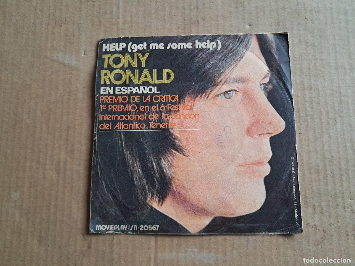 Discos de vinilo: TONY RONALD - HELP SINGLE 1971 - Foto 3