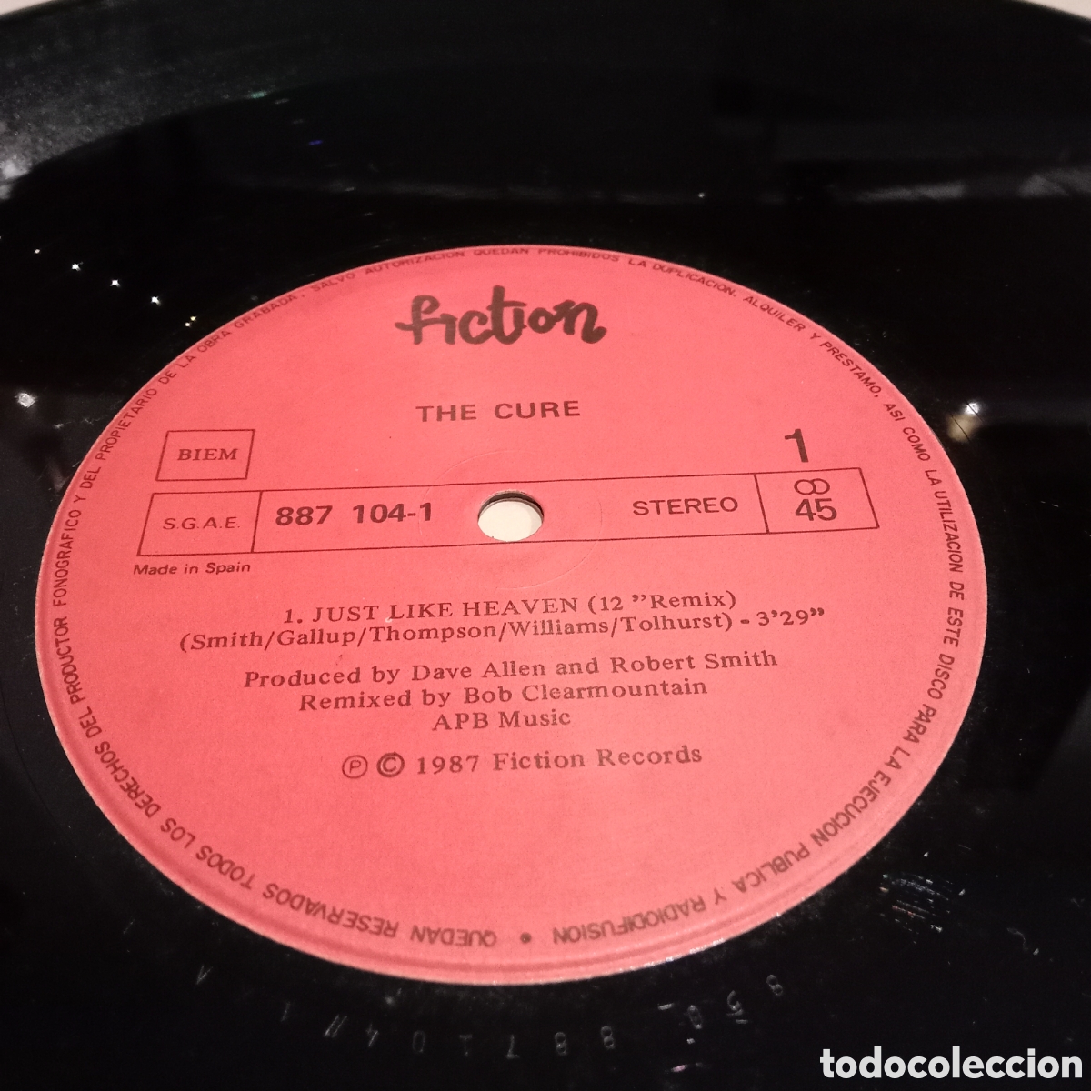 Discos de vinilo: THE CURE - JUST LIKE HEAVEN - SINGLE 12&rdquo; - Foto 6