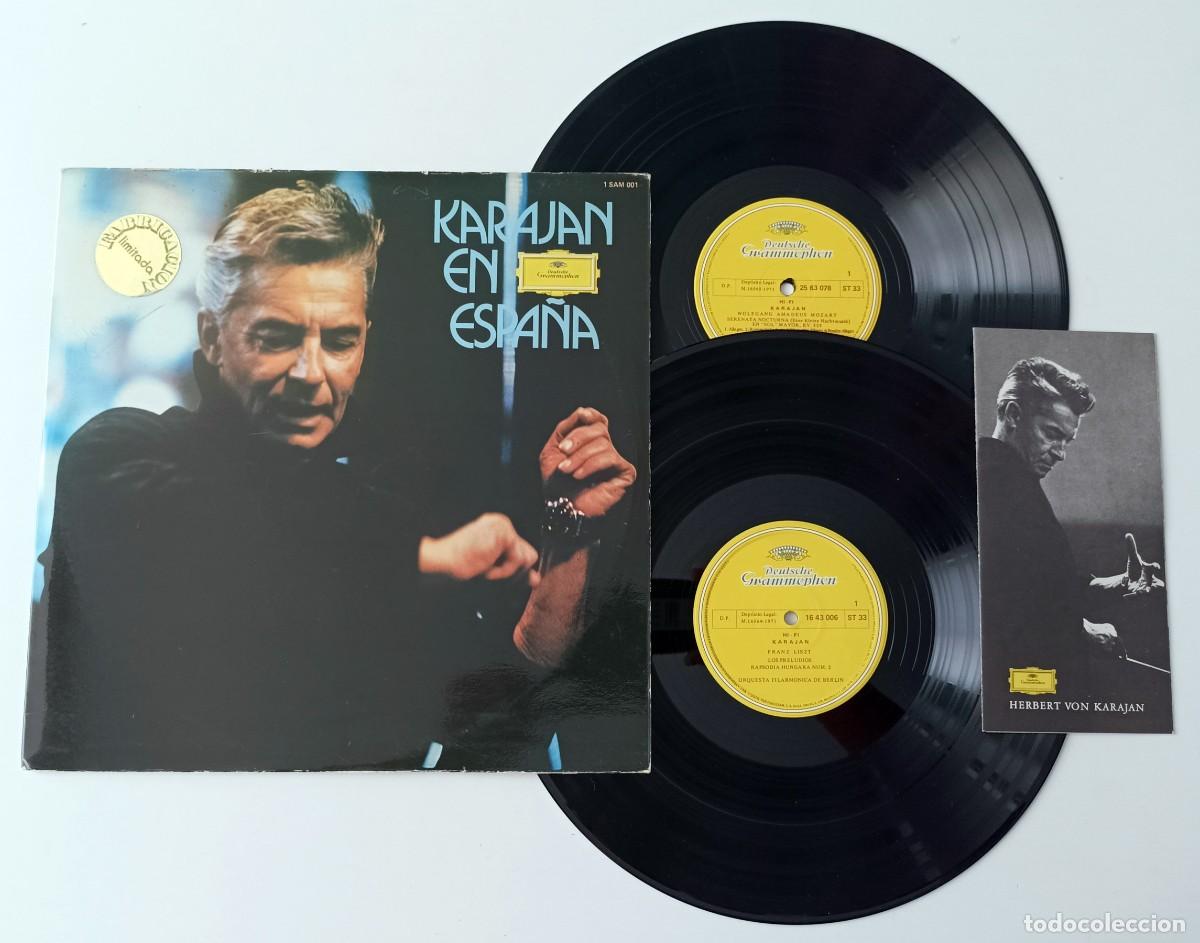 Discos de vinilo: DOBLE LP KARAJAN EN ESPA&Ntilde;A - Foto 2